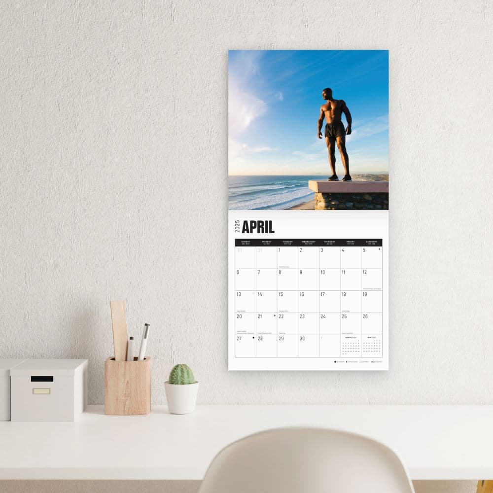 Ebony Men 2025 Wall Calendar