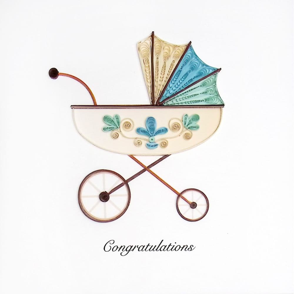 Bassinet Baby Congratulations Card First Alternate Image