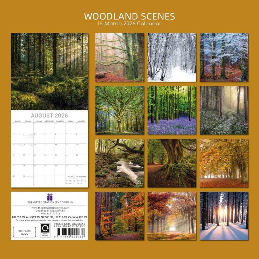 Woodland 2026 Wall Calendar First Alternate Image