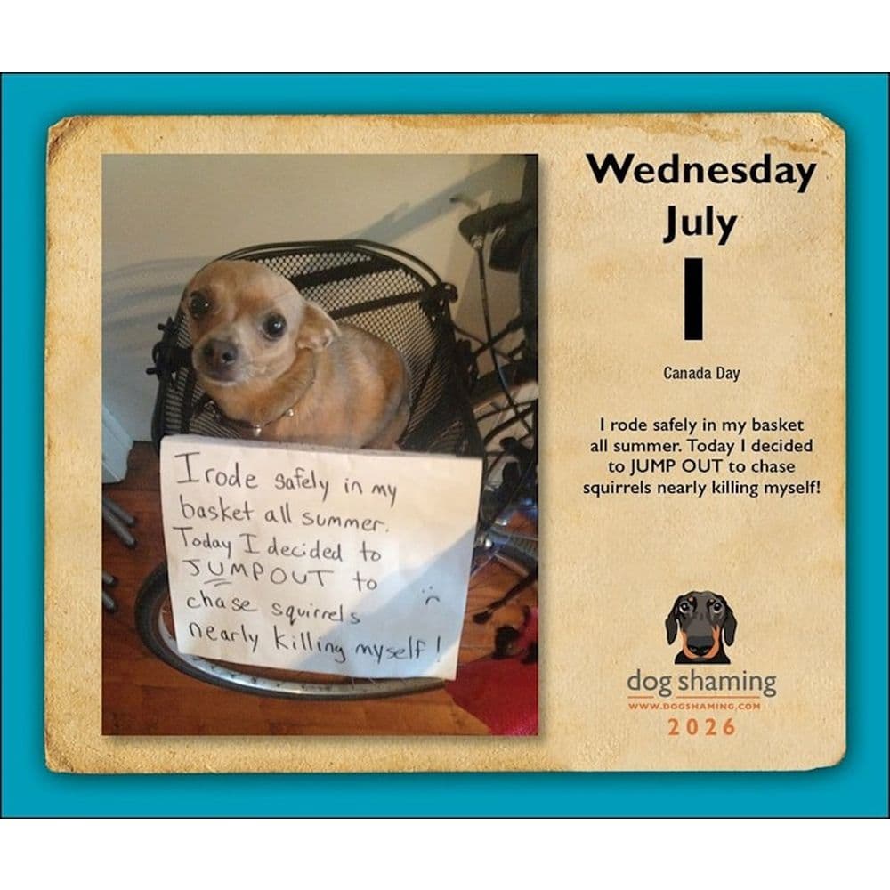 Dog Shaming 2026 Desk Calendar Third Alternate Image