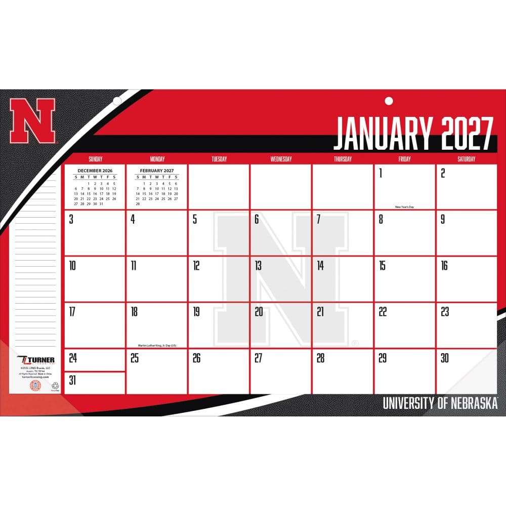 Nebraska Cornhuskers 2027 Desk Pad 17" X 11" First Alternate Image