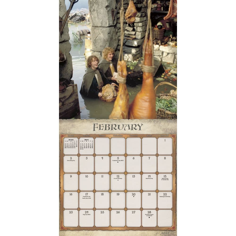 Lord of the Rings 2025 Wall Calendar Alt2