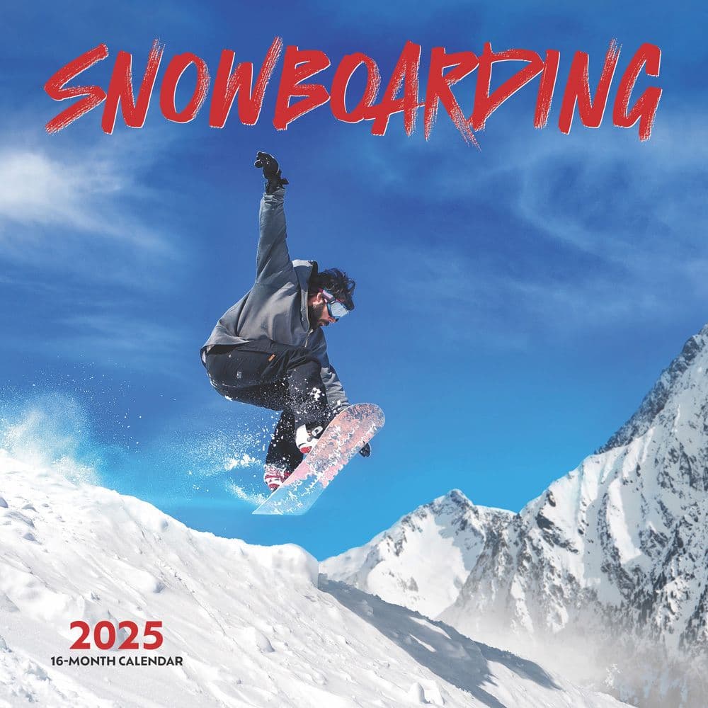 Snowboarding 2025 Wall Calendar  Main Image