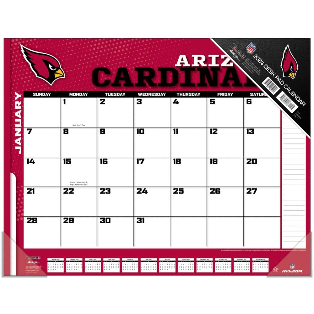 image NFL Arizona Cardinals 2024 Desk PadMain