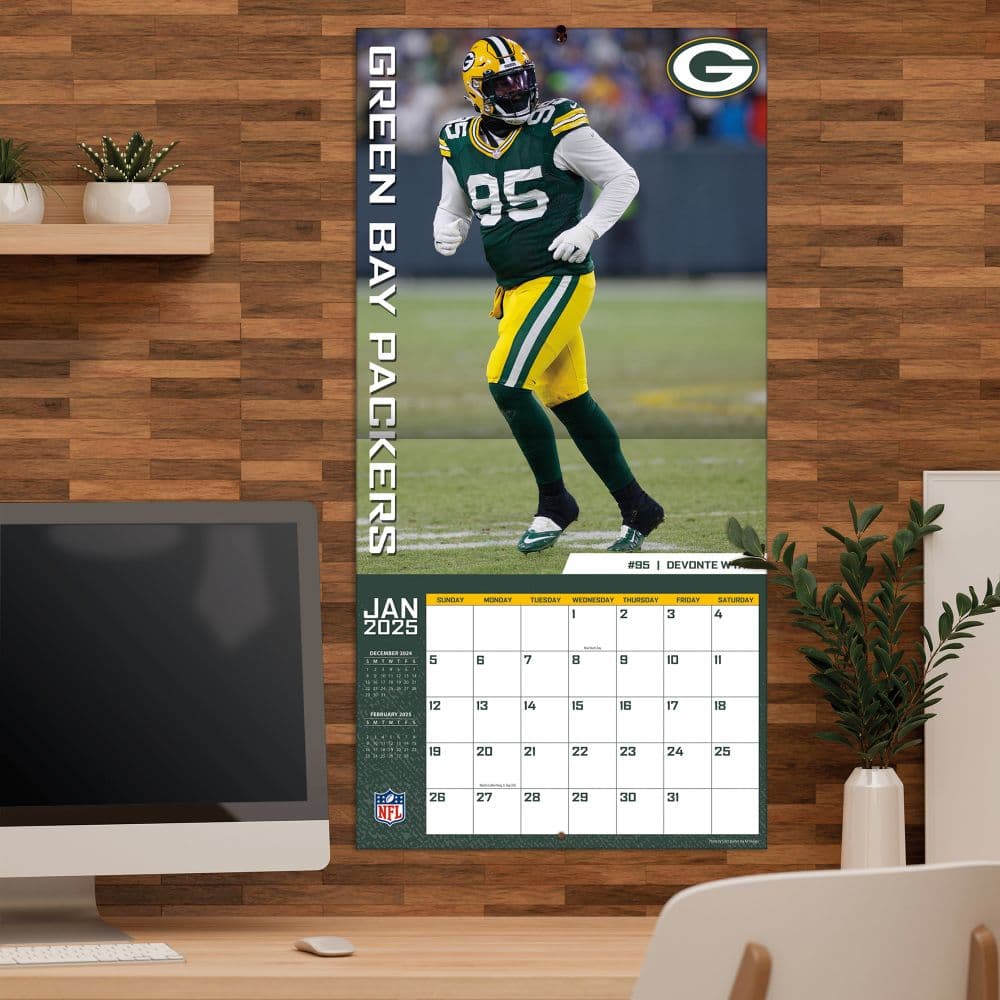 NFL Green Bay Packers 2025 Wall Calendar Fourth Alternate Image width=&quot;1000&quot; height=&quot;1000&quot;