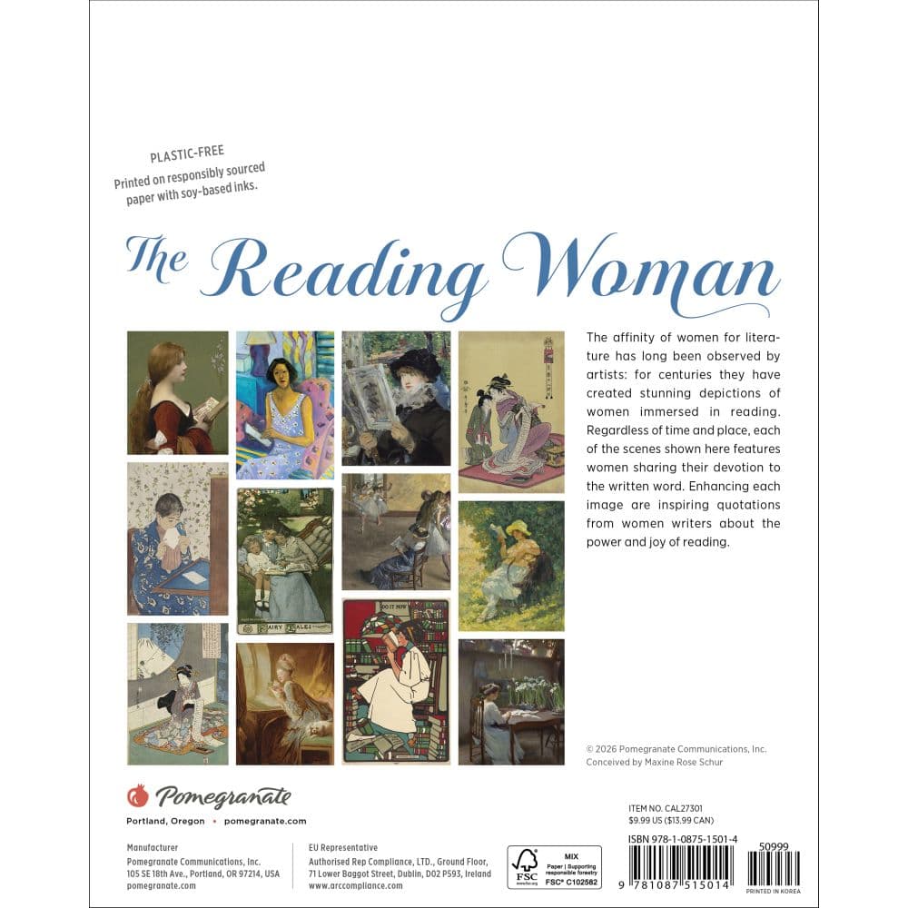 Reading Woman 2027 Mini Wall Calendar First Alternate Image