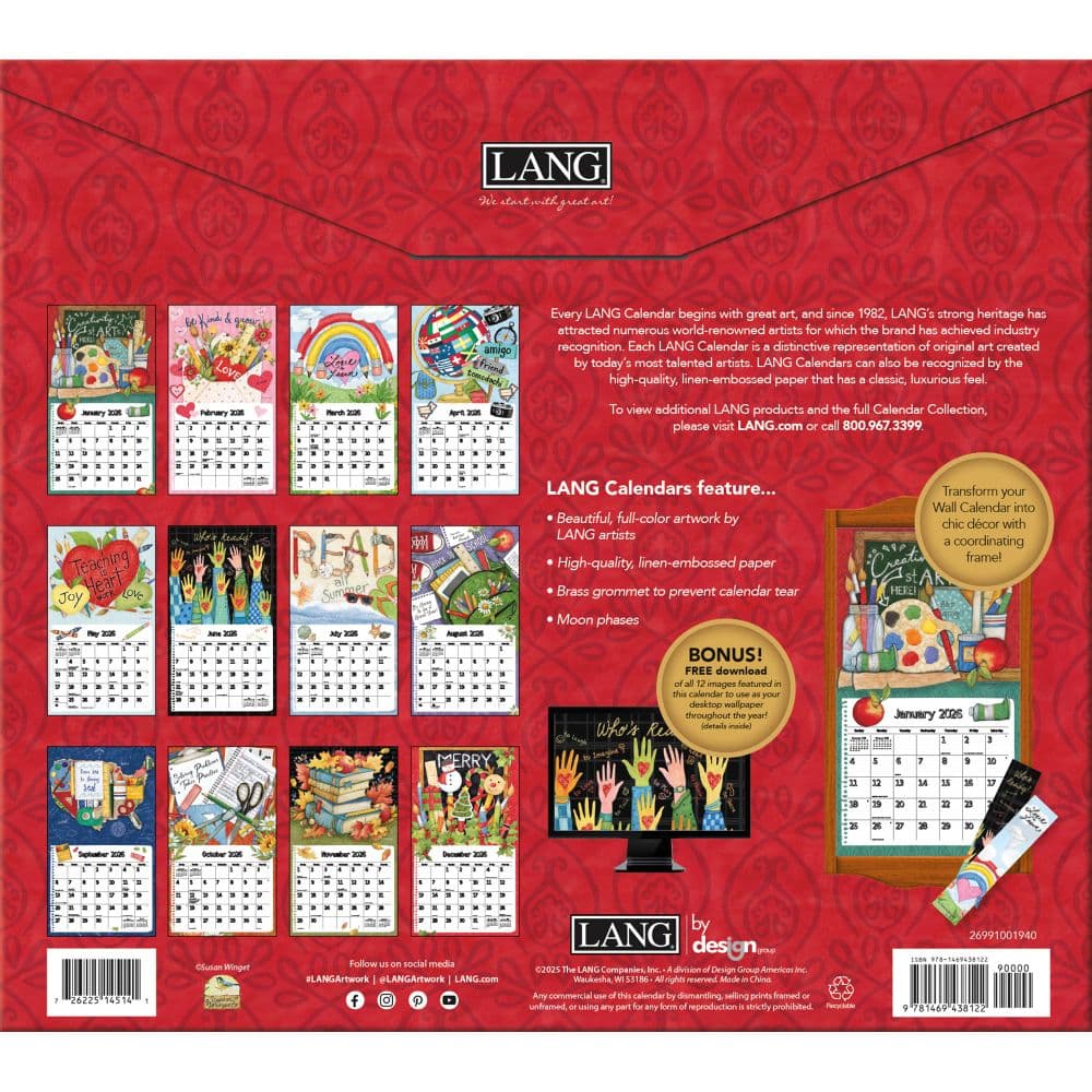 Schoolhouse 2026 Wall Calendar by Susan Winget_ALT2