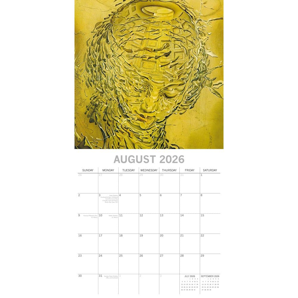 Dali 2026 Wall Calendar, 12'' X 12'', 16-Month Calendar with Stapled Binding