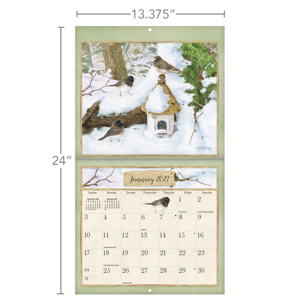 Birds in the Garden 2027 Wall Calendar by Jane Shasky Third Alternate Image