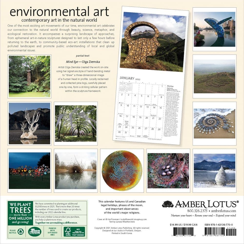 Environmental Art 2022 Wall Calendar - Calendars.com