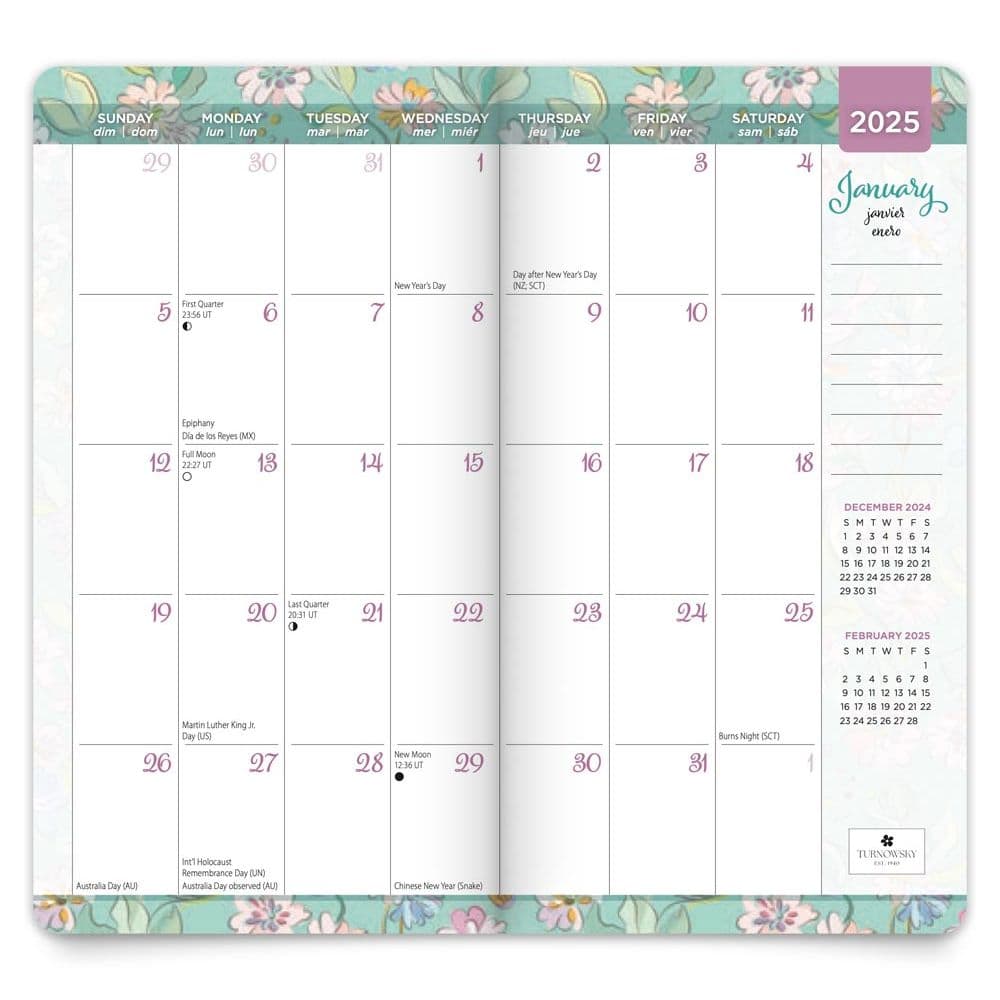House of Turnowsky Flowers 2025 Pocket Planner Second Alternate Image width=&quot;1000&quot; height=&quot;1000&quot;
