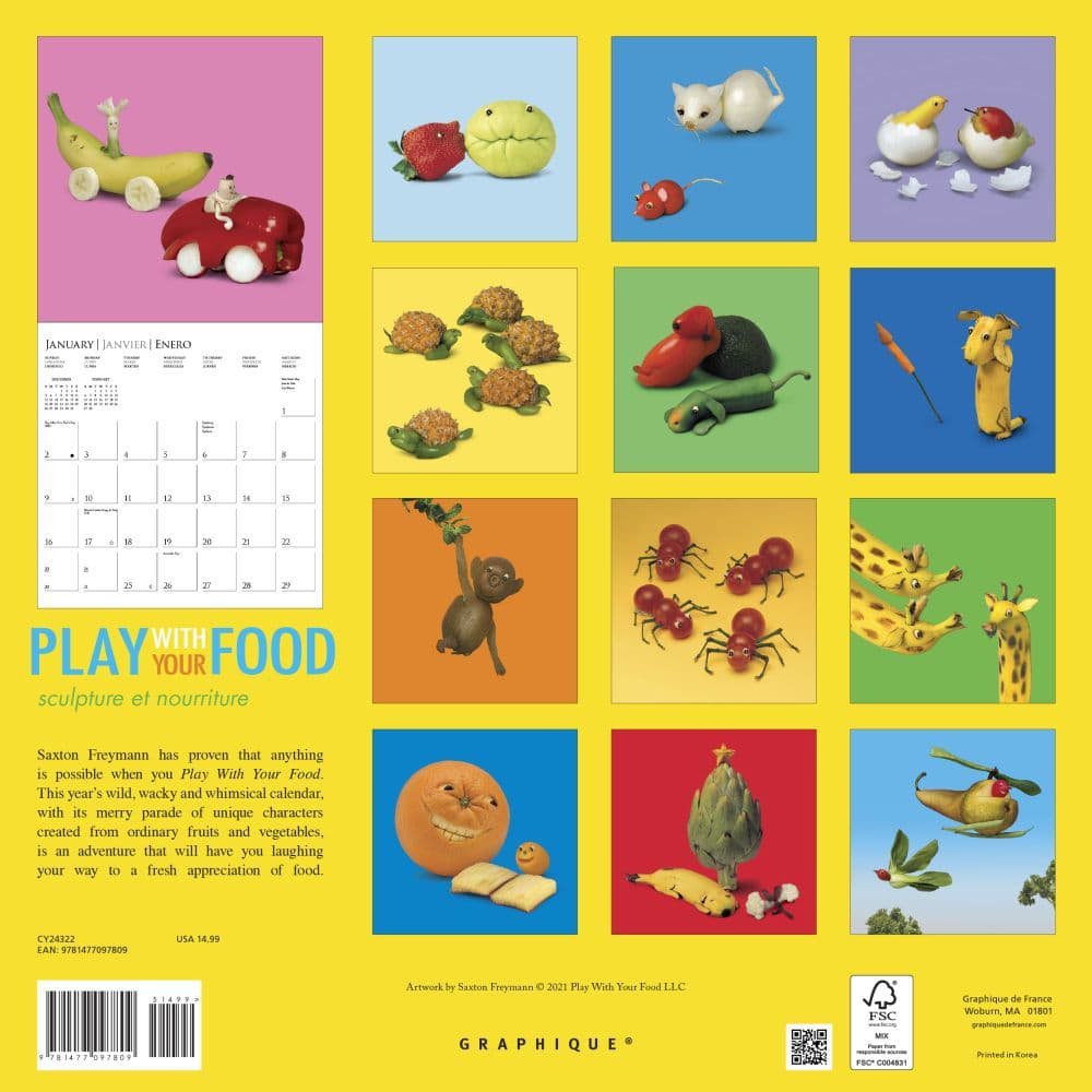 Free Food Calendar 2022 Play With Your Food 2022 Wall Calendar - Calendars.com