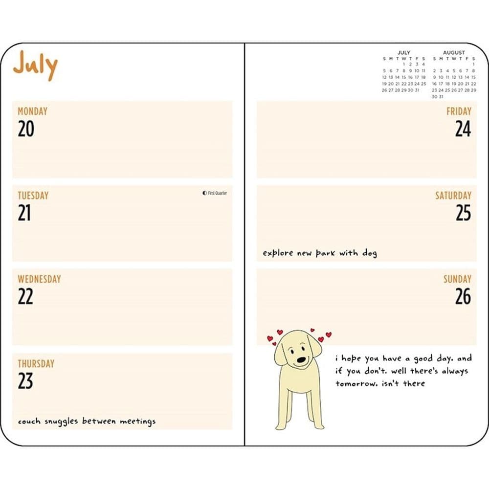 Thoughts of Dog 16 Month Weekly 2026 Planner Fifth Alternate Image