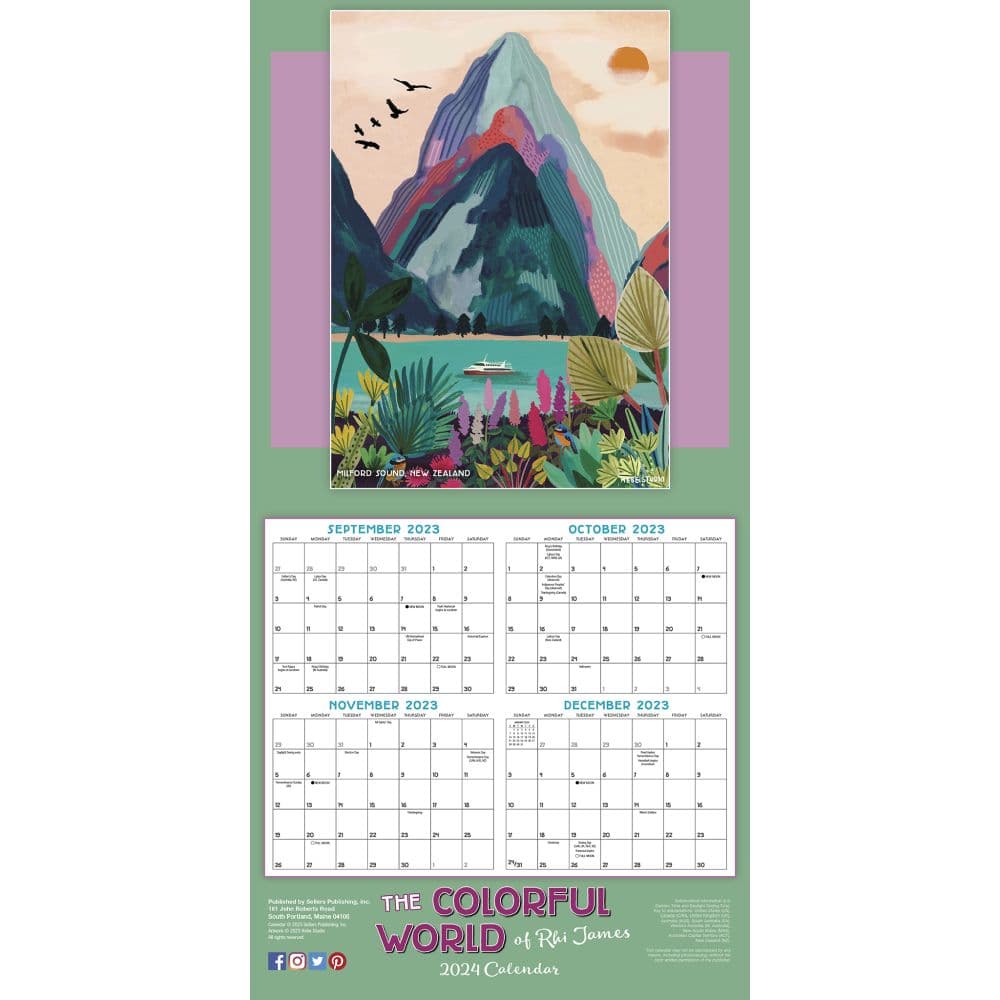 The Colorful World of Rhi James 2024 Wall Calendar Fourth Alternate Image width=&quot;1000&quot; height=&quot;1000&quot;