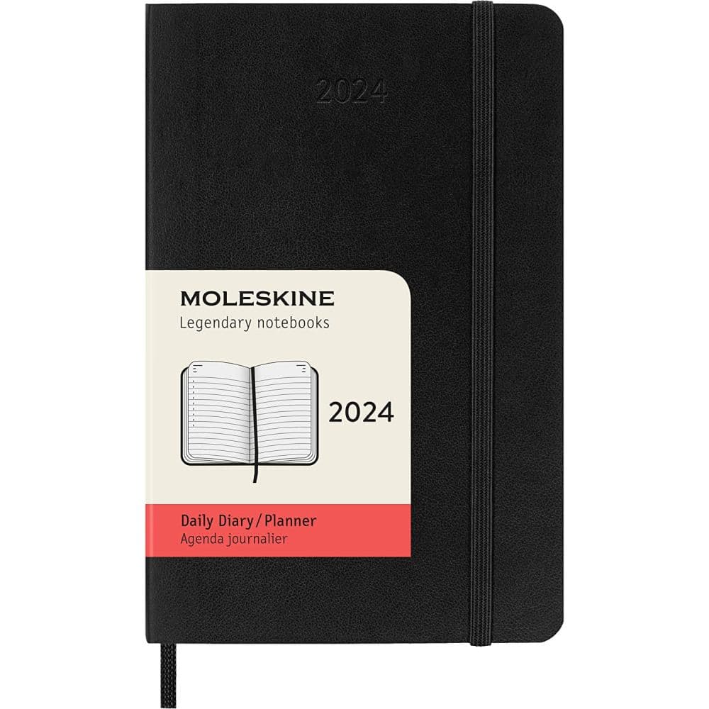 Moleskine Pocket Black Daily 2024 Planner Main Image