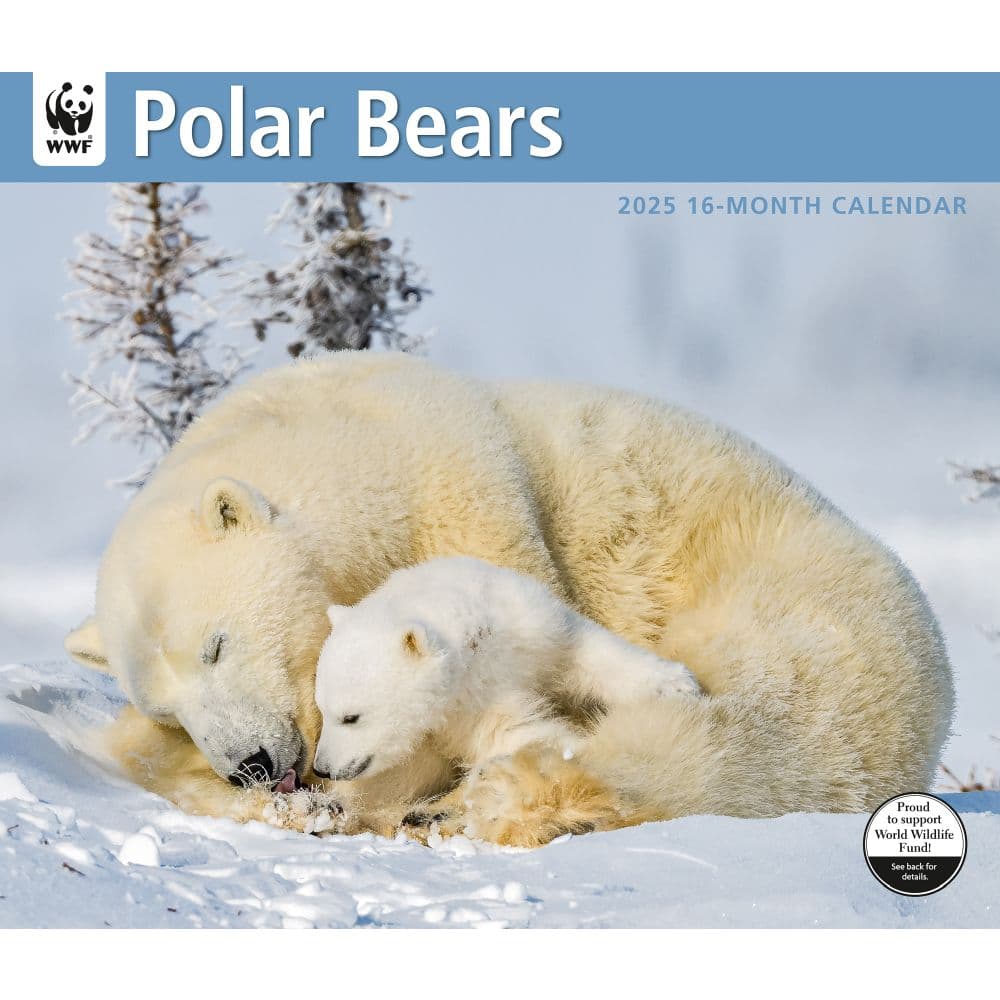 Polar Bears WWF 2025 Wall Calendar