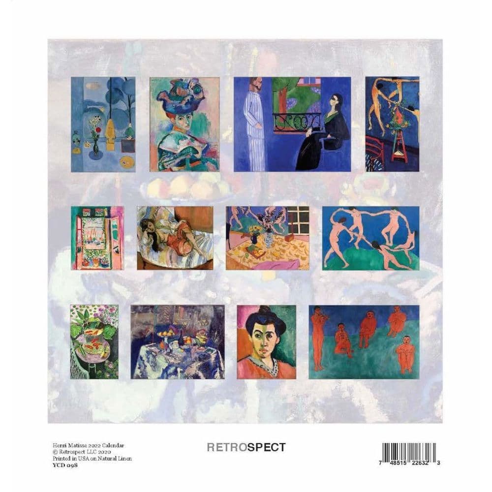 Matisse 2022 Easel Calendar - Calendars.com