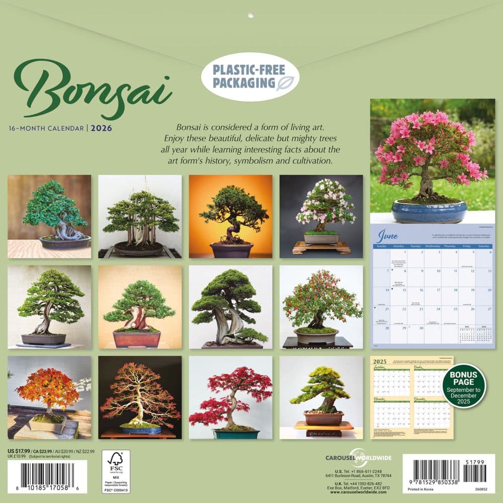 Bonsai 2026 Wall Calendar First Alternate Image
