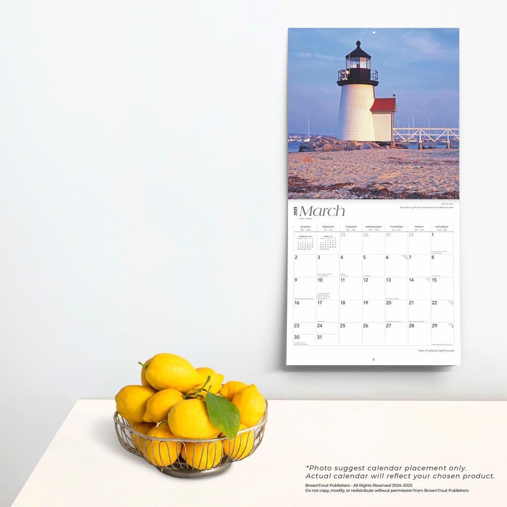 Lighthouses New England 2025 Wall Calendar Fourth Alternate Image width=&quot;1000&quot; height=&quot;1000&quot;