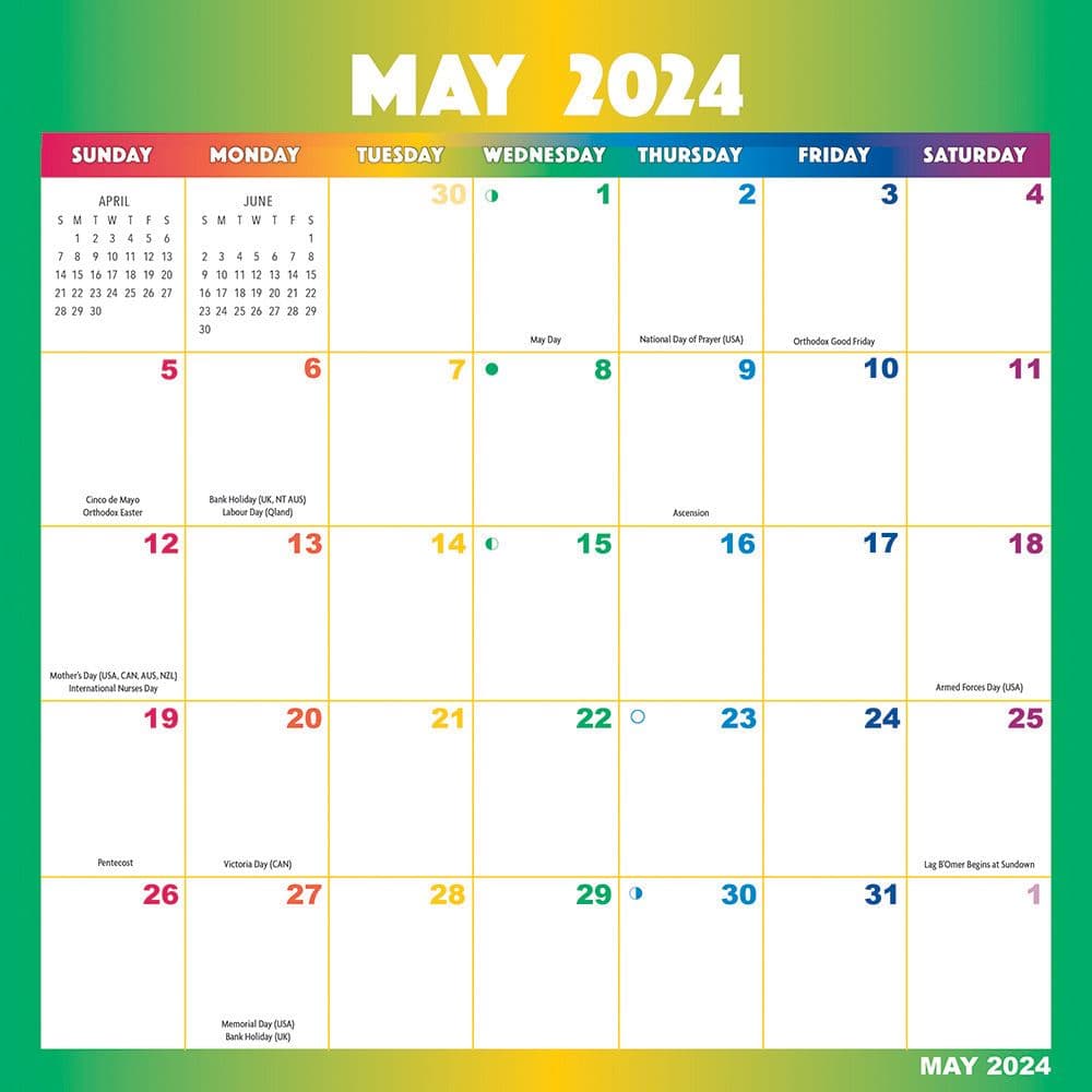 Rainbow Magic Grip 2024 Wall Calendar