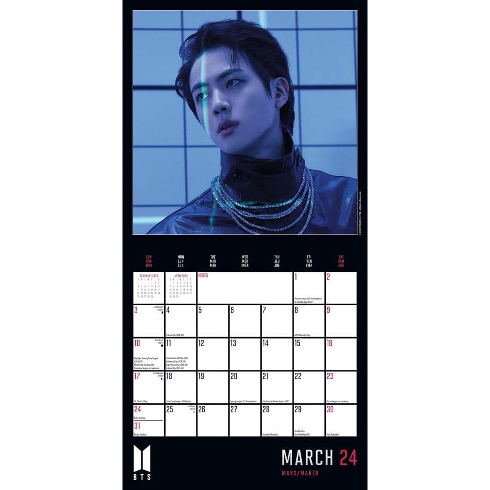 BTS 2024 Mini Wall Calendar Alt2