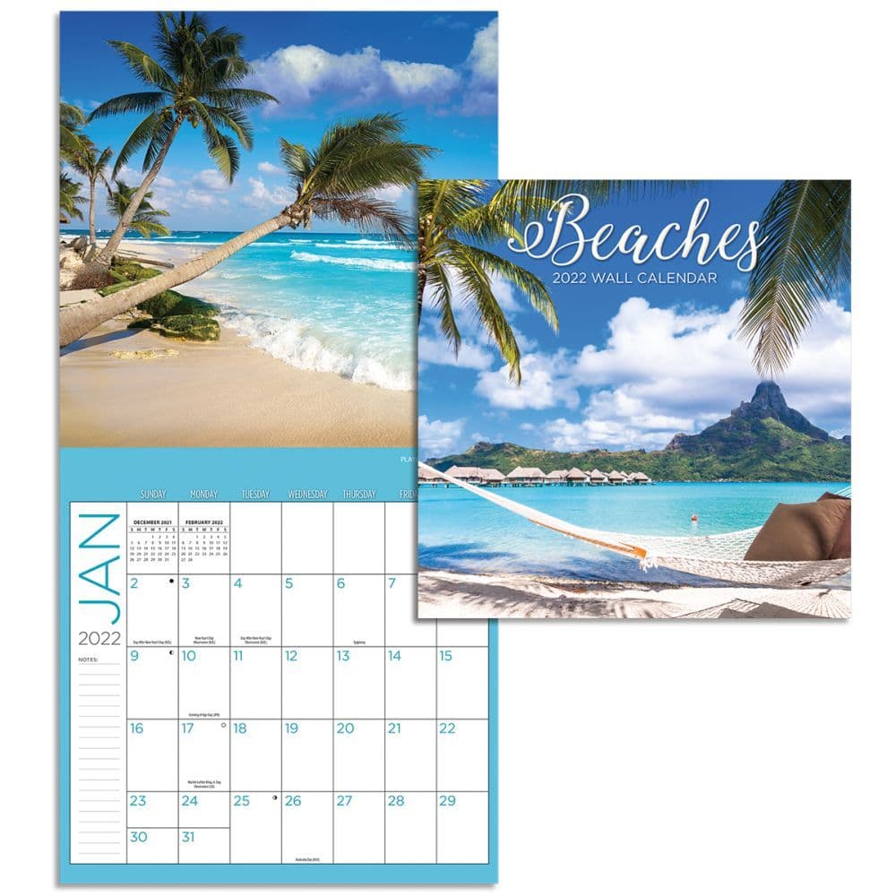 Beaches 2022 Mini Wall Calendar SV