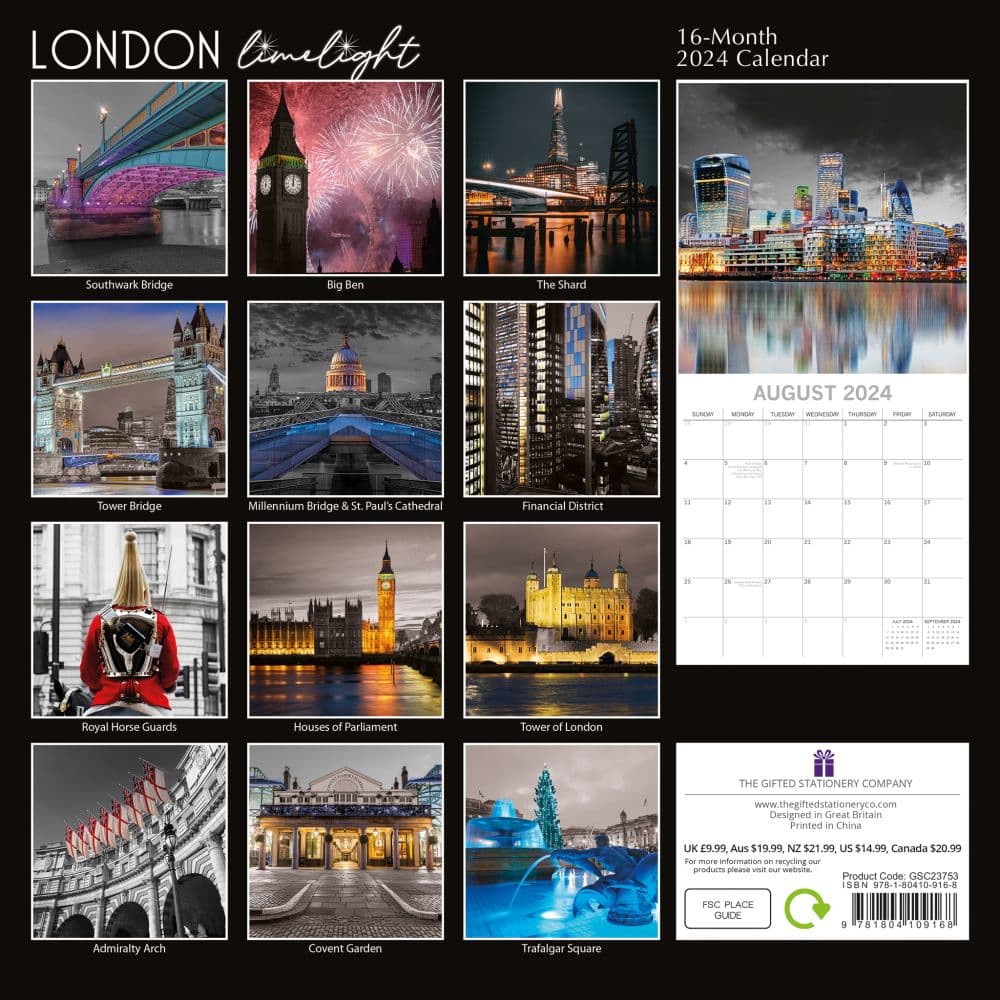 London Limelight 2024 Wall Calendar First Alternate Image width=&quot;1000&quot; height=&quot;1000&quot;