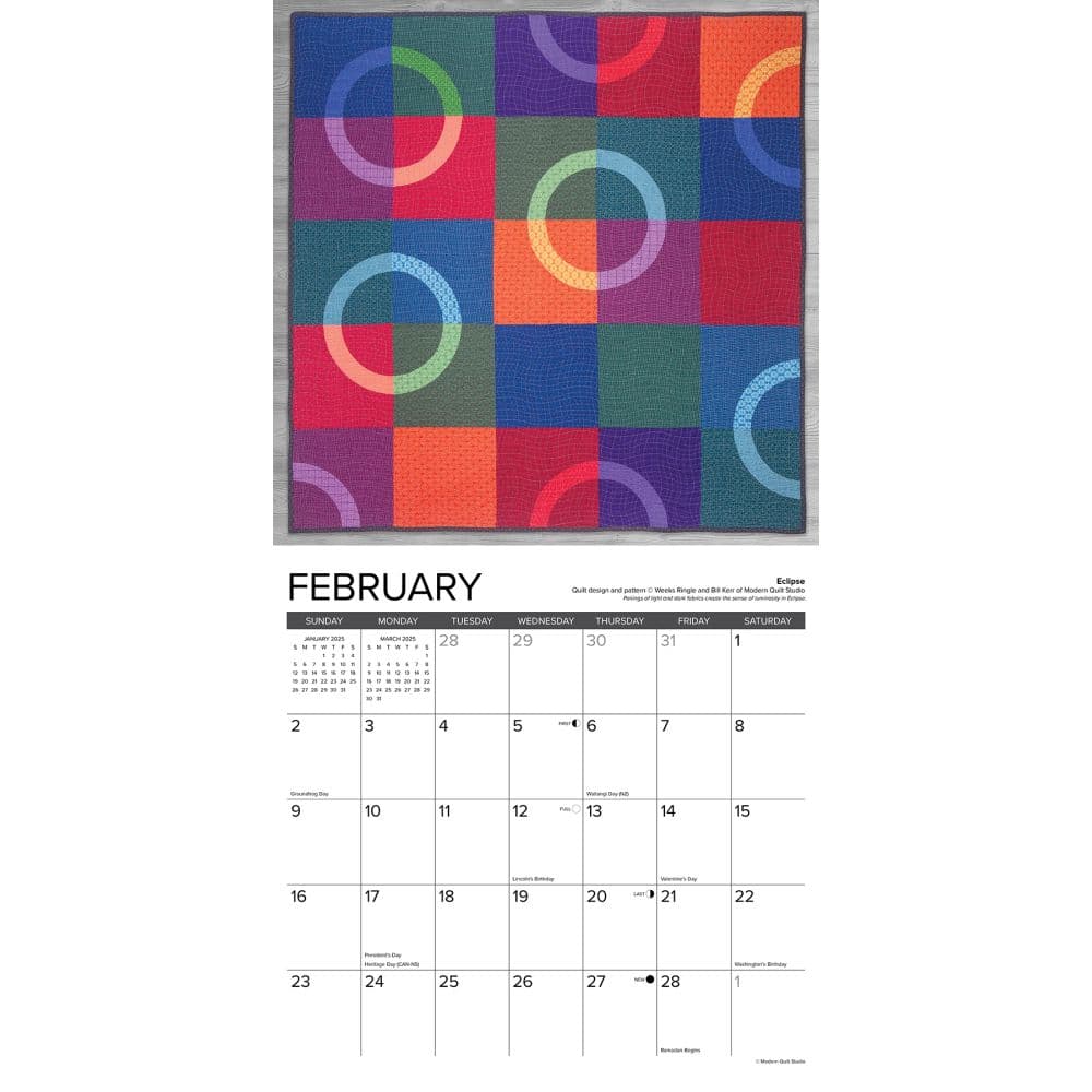 Quilt Calendar 2025 