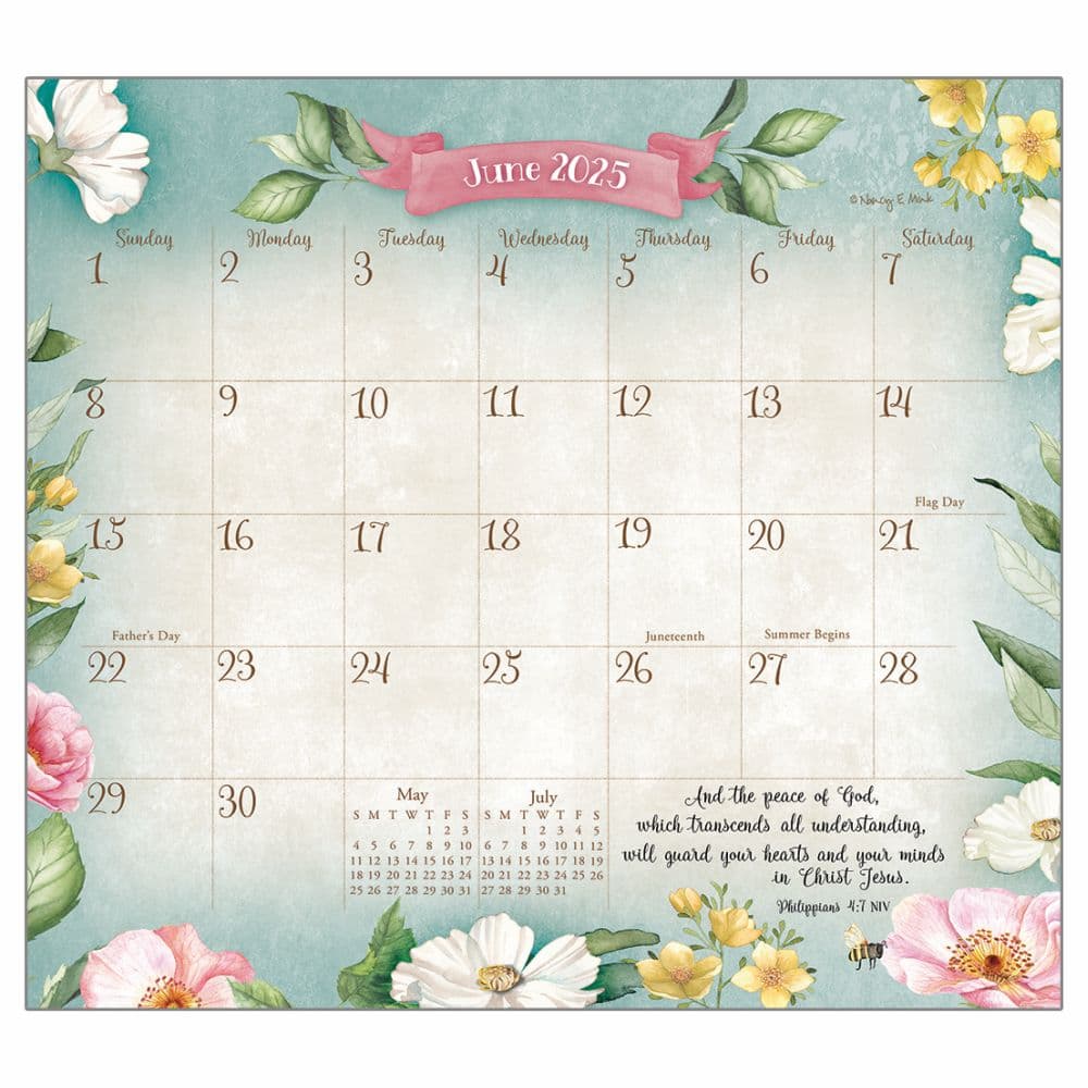 Faithful Heart and Home 2025 Magnetic Wall Calendar Alt2