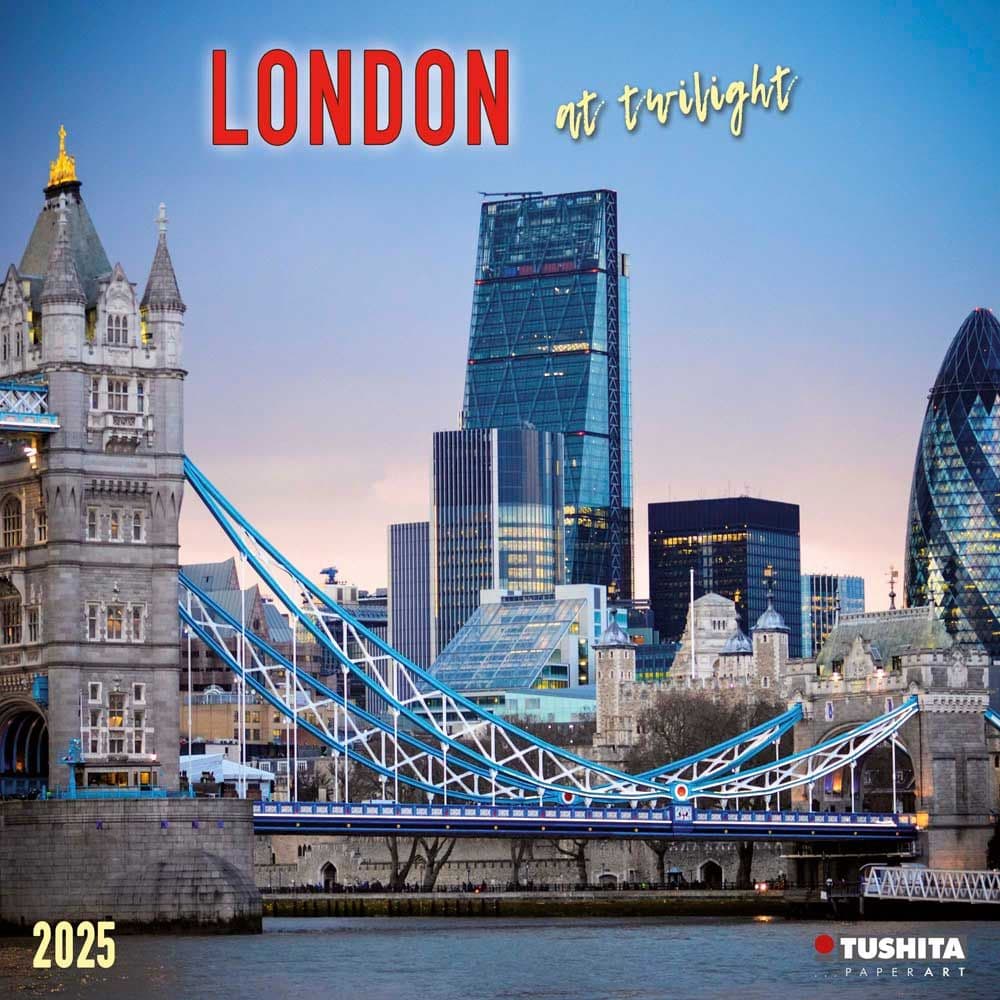 London At Twilight 2025 Wall Calendar