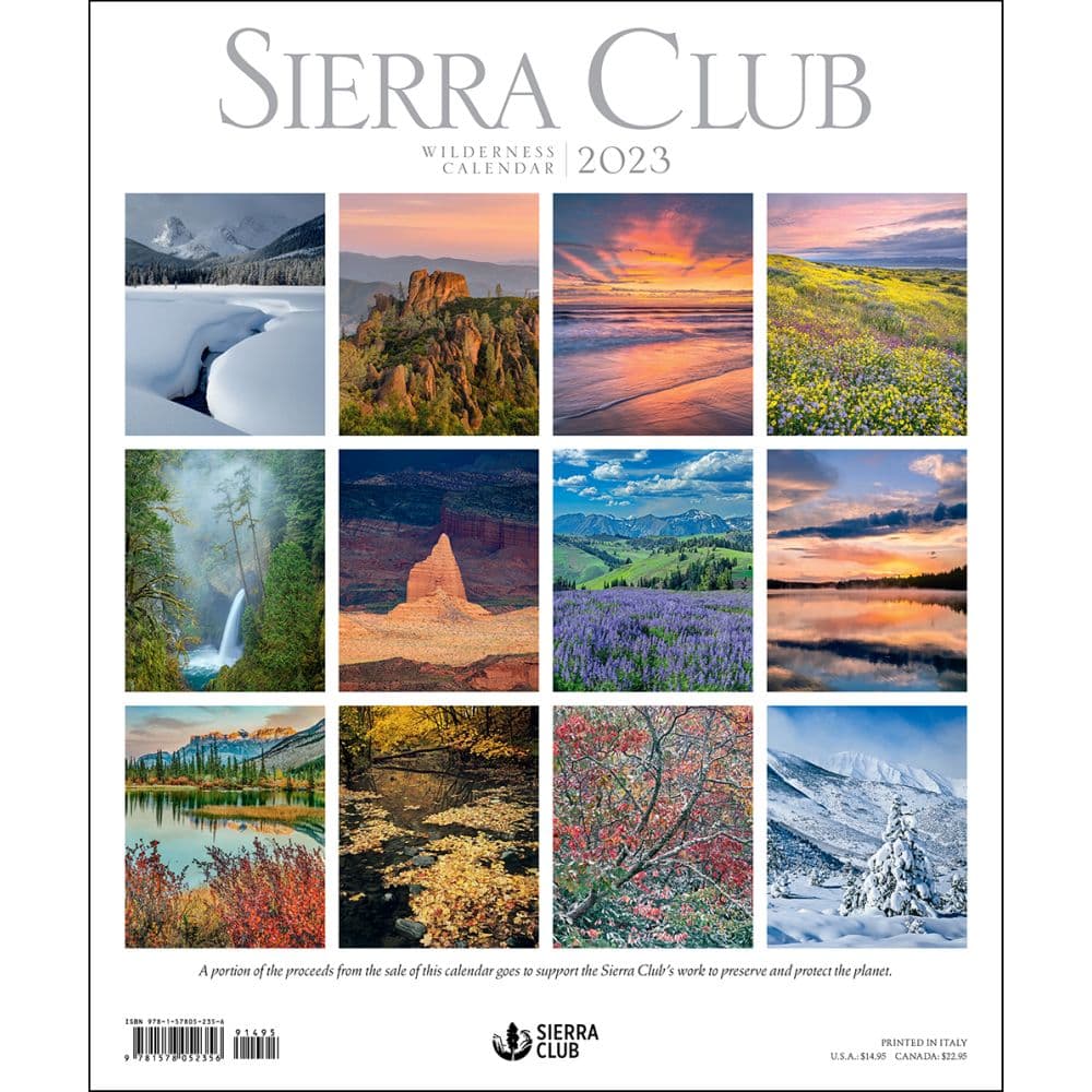 Sierra Club Wilderness Calendar 2023 - Printable Calendar 2023