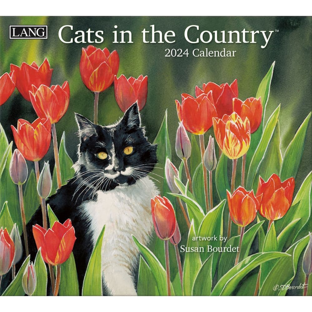 Cats In The Country 2024 Wall Calendar
