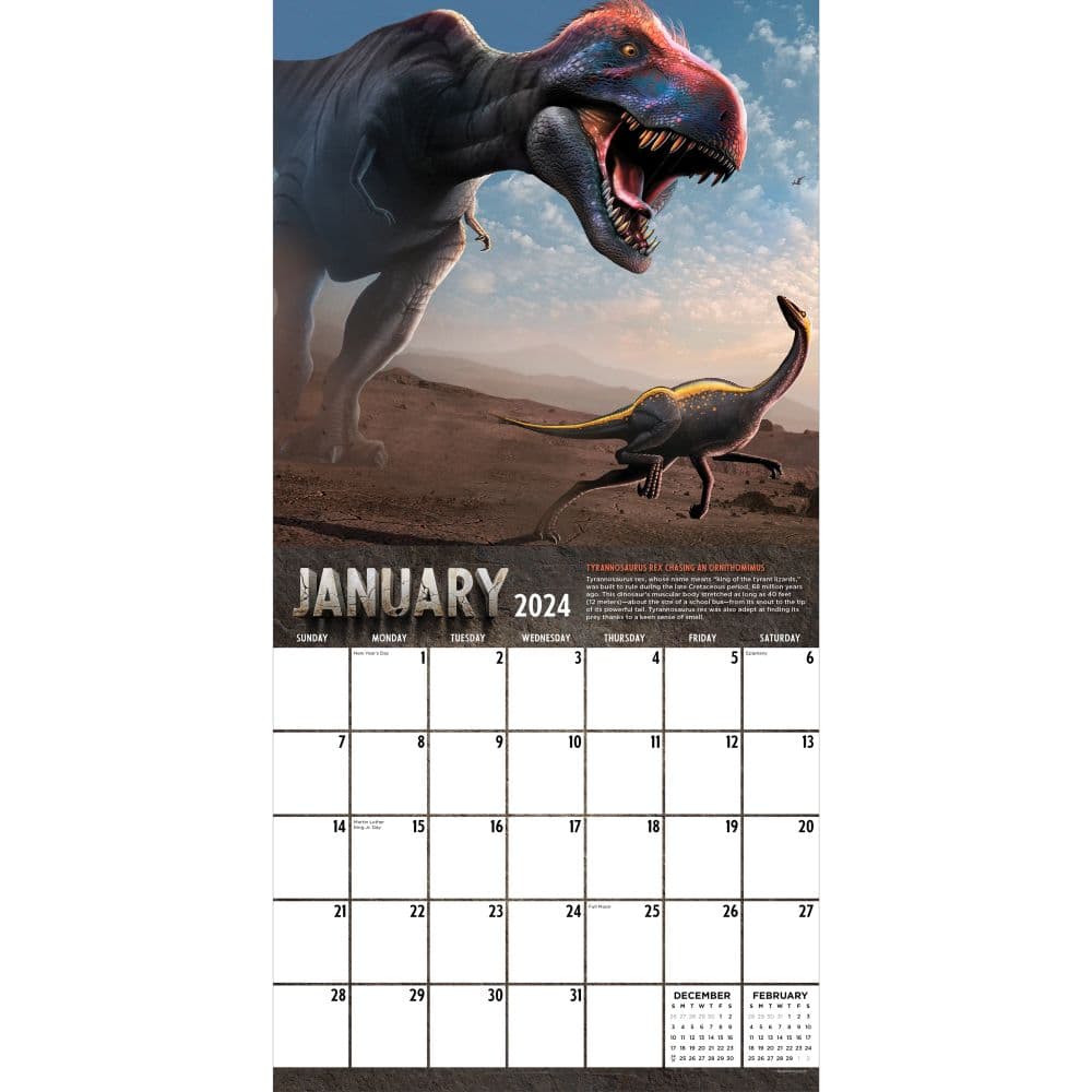 Dinosaurs 2024 Wall Calendar
