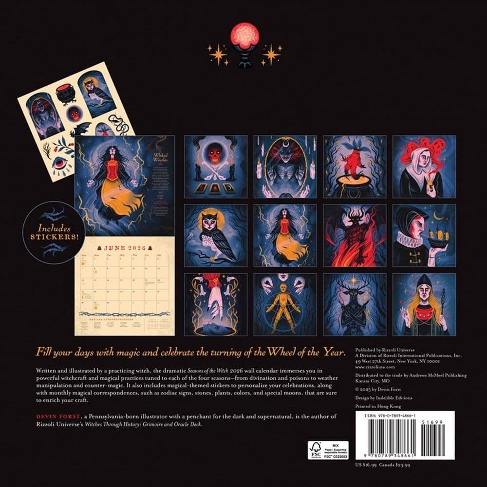 Seasons of the Witch 2026 Wall Calendar First Alternate Image