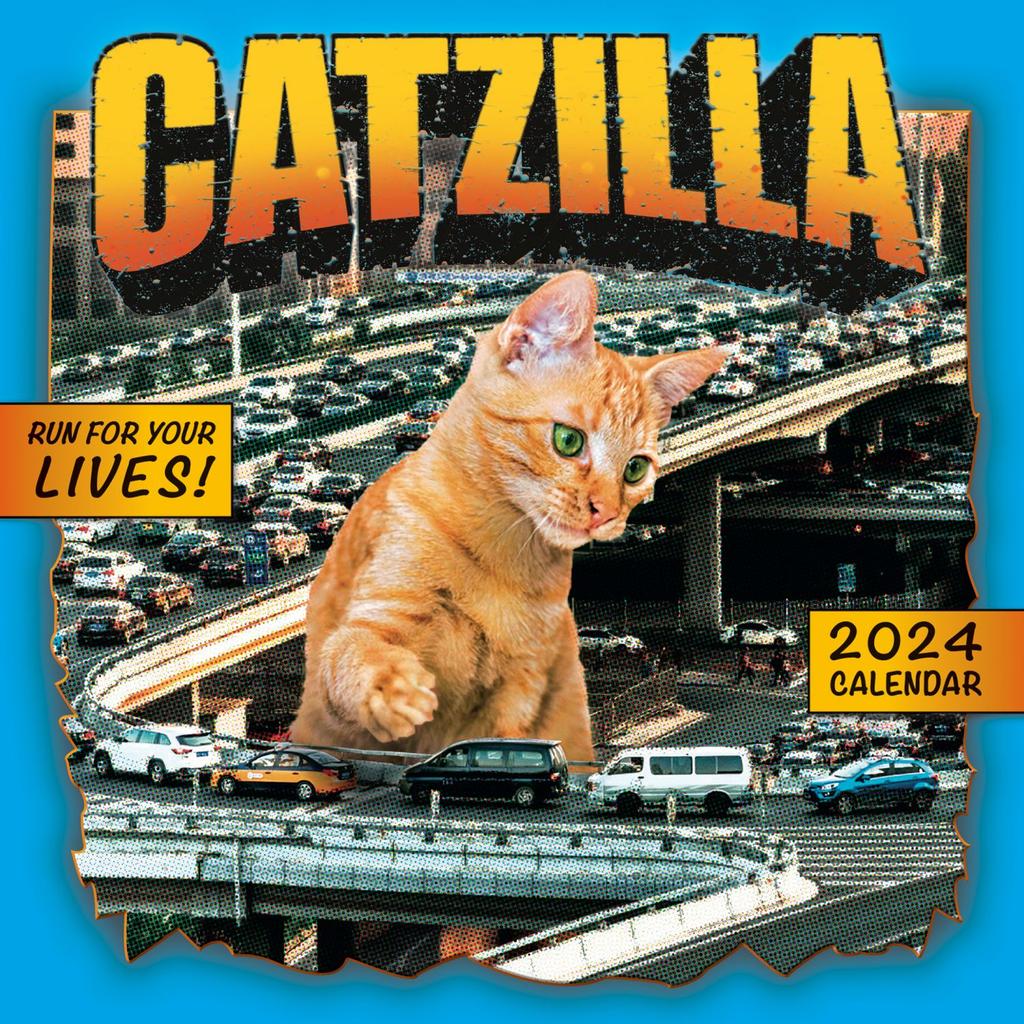 Catzilla 2024 Mini Wall Calendar - Calendars.com