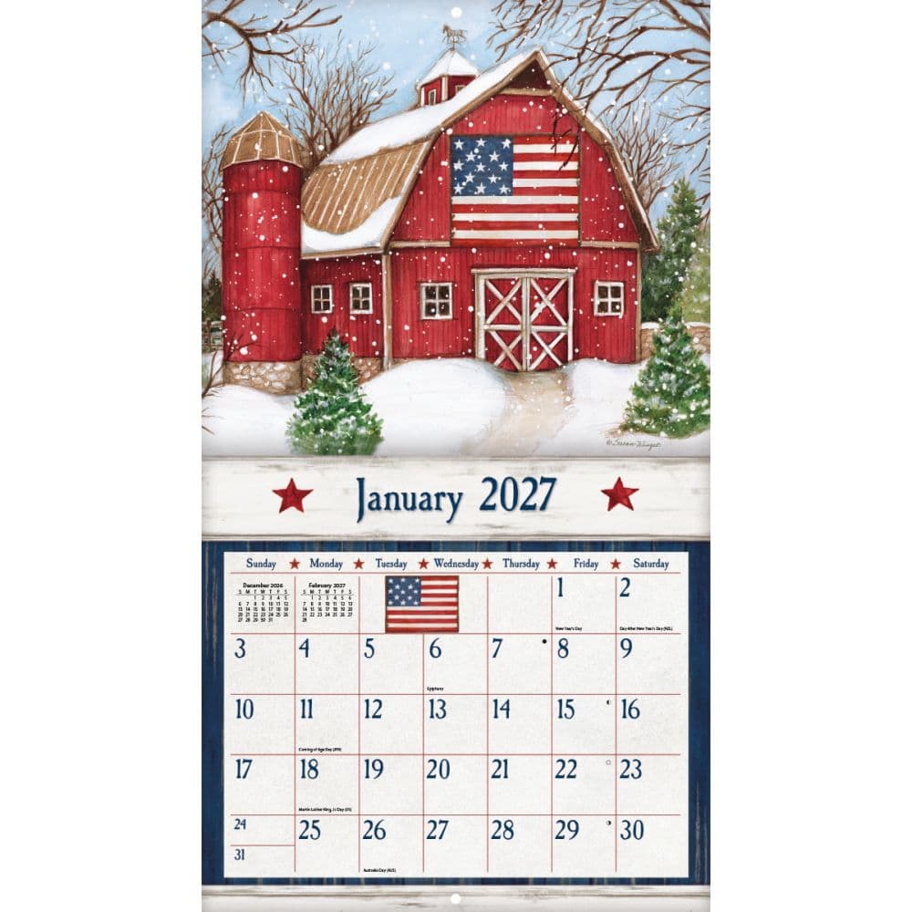 Old Glory 2027 Wall Calendar by Susan Winget Second Alternate Image