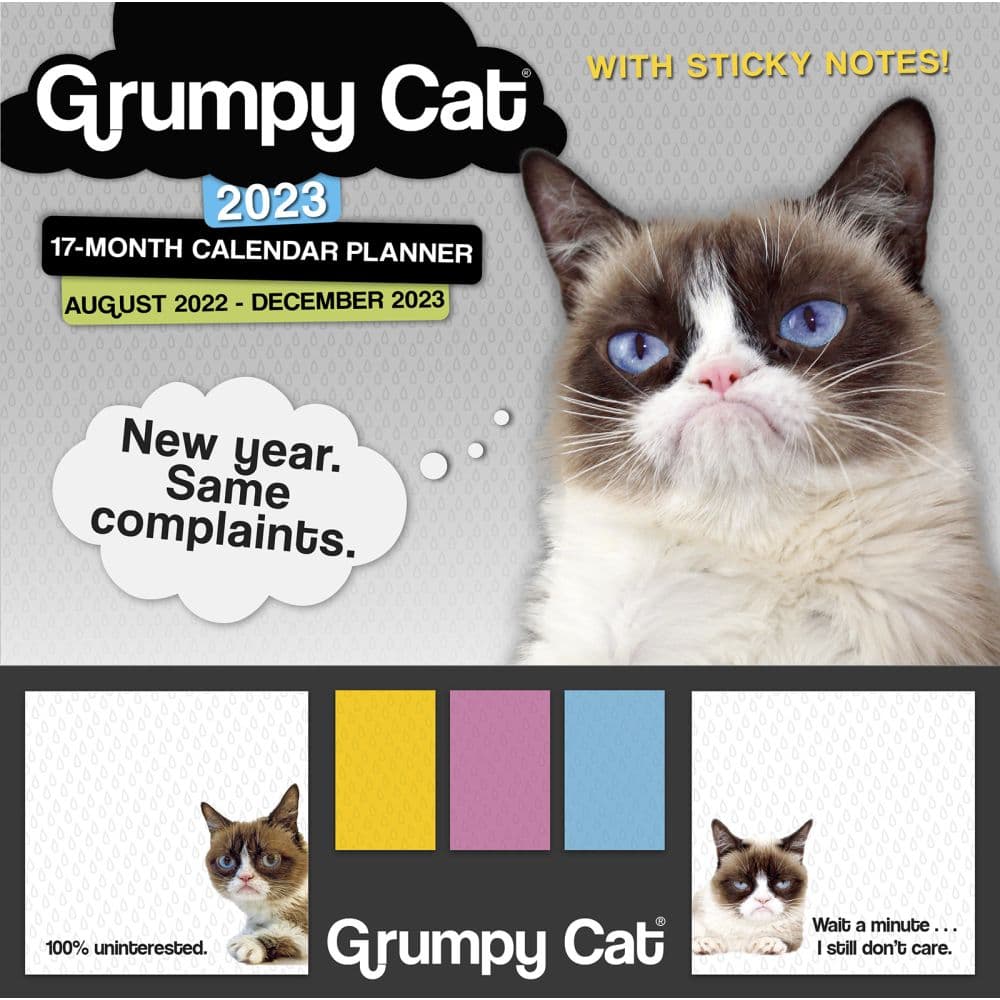 Grumpy Cat Sticky Note 2023 Calendar - Calendars.com