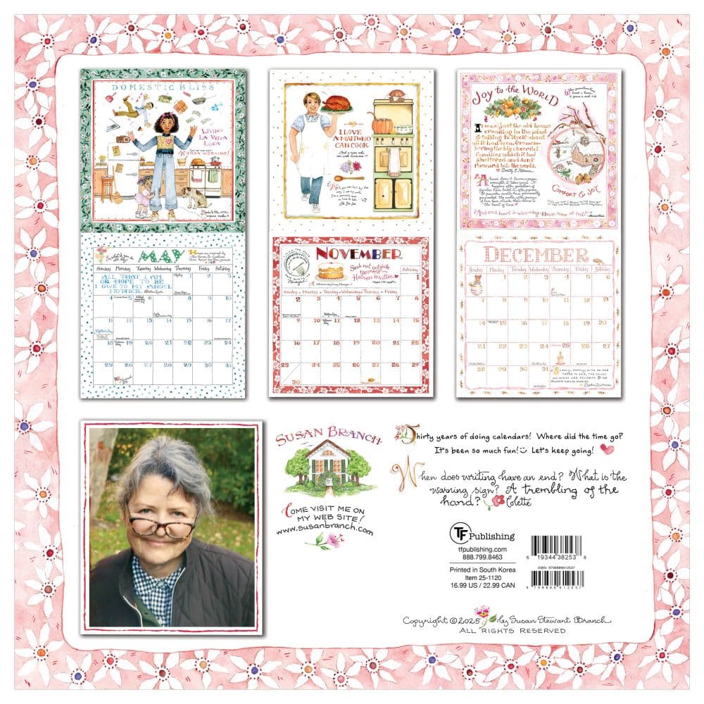 Susan Branch Heart of the Home 2025 Wall Calendar