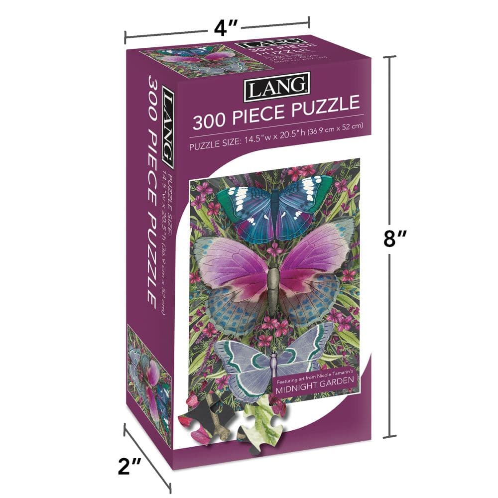 Midnight Garden Butterflies 300 Piece Puzzle Fourth Alternate Image