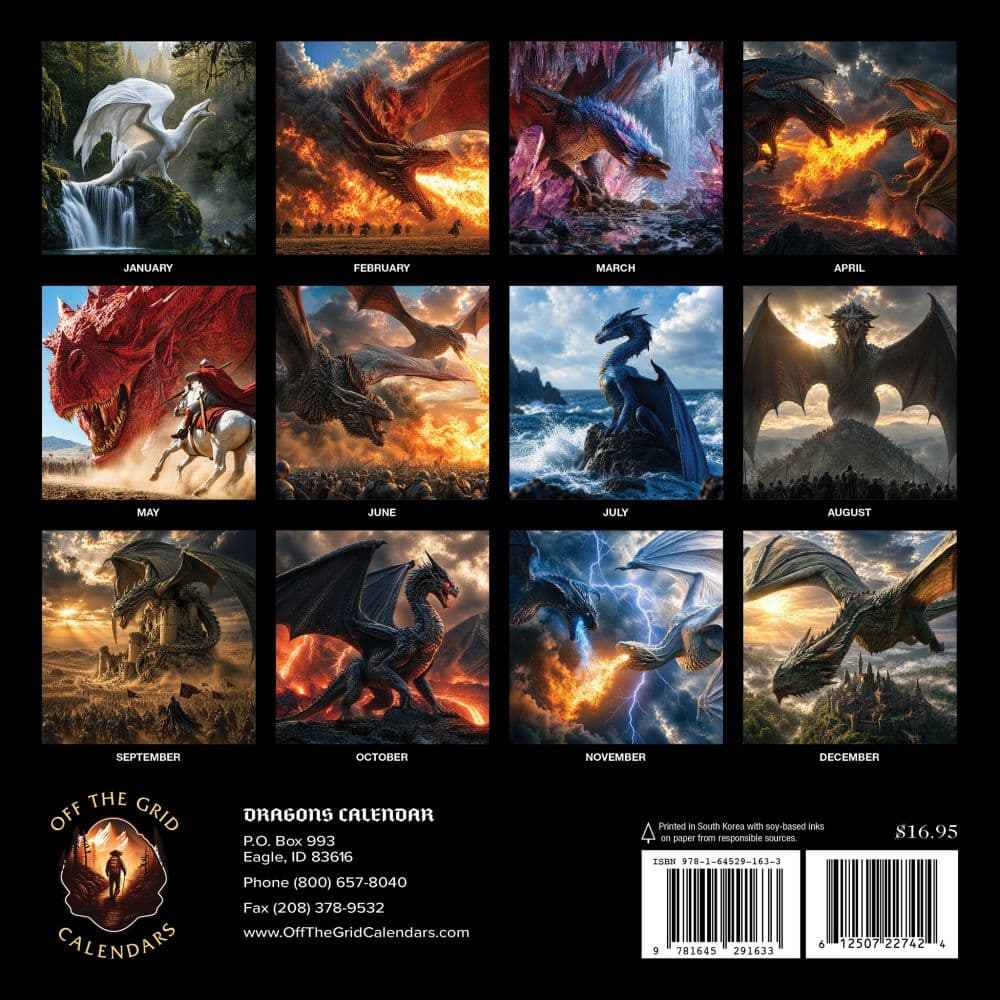 Dragons 2027 Wall Calendar First Alternate Image