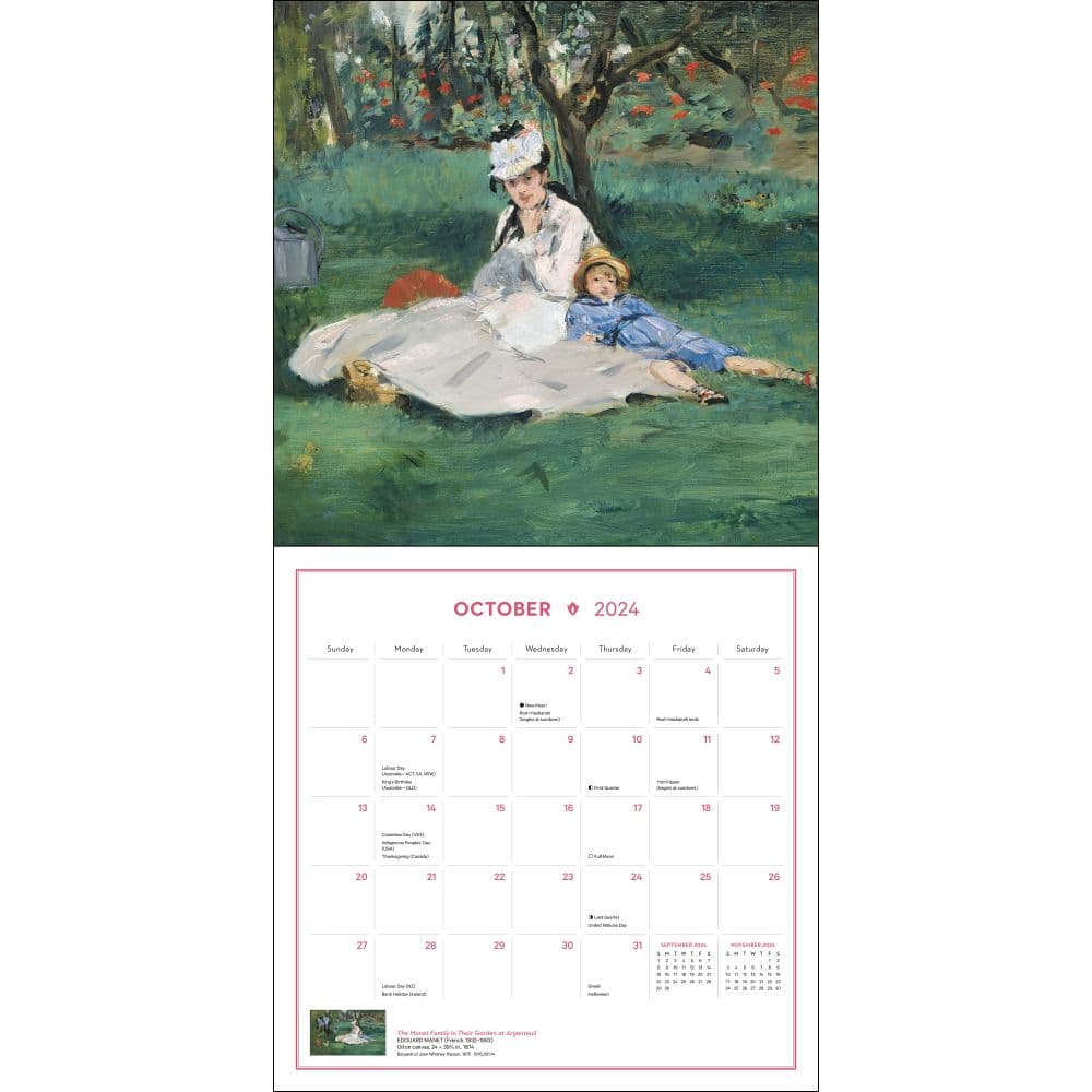 Impressionist Blooms 2024 Wall Calendar