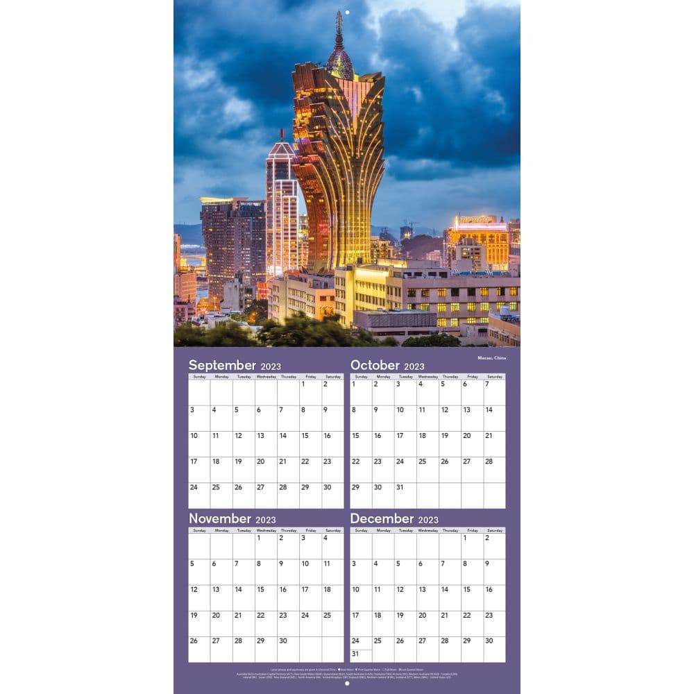 City Skylines 2024 Mini Wall Calendar