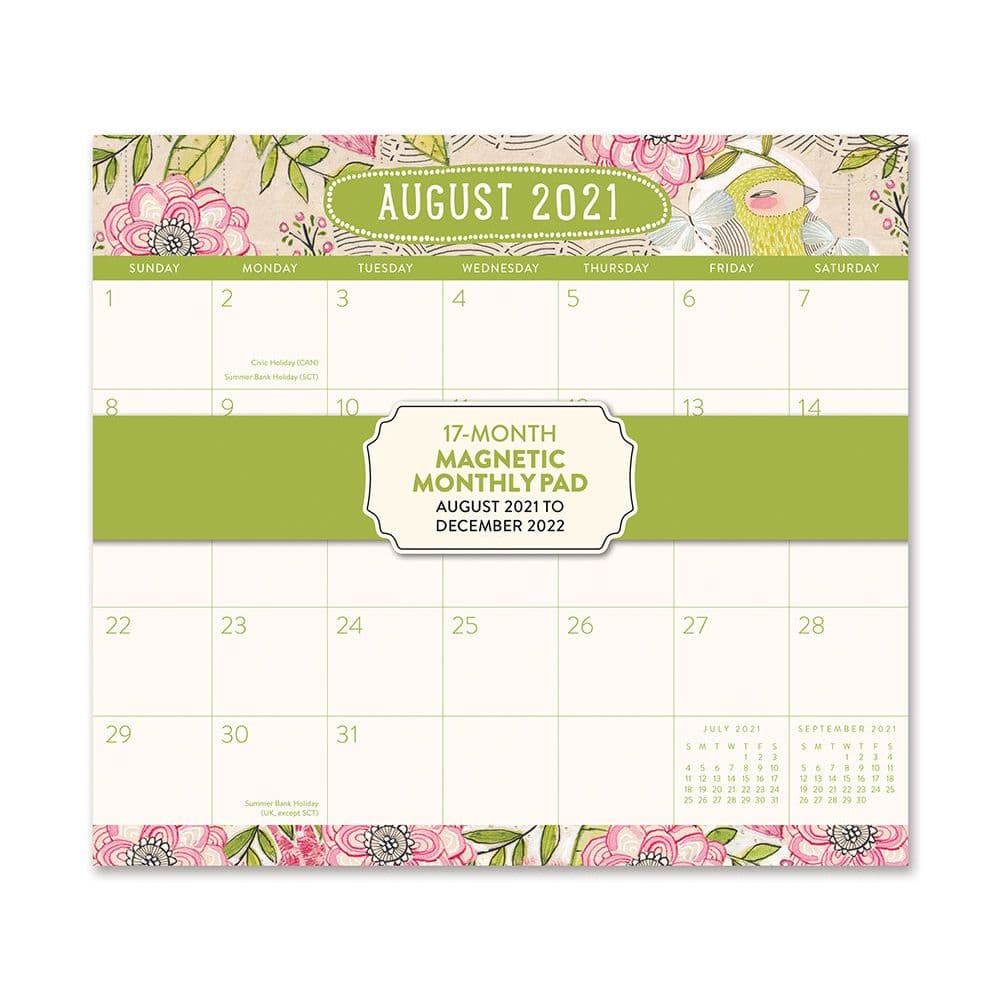 Where Love Grows 2022 Magnetic Monthly Desk Pad