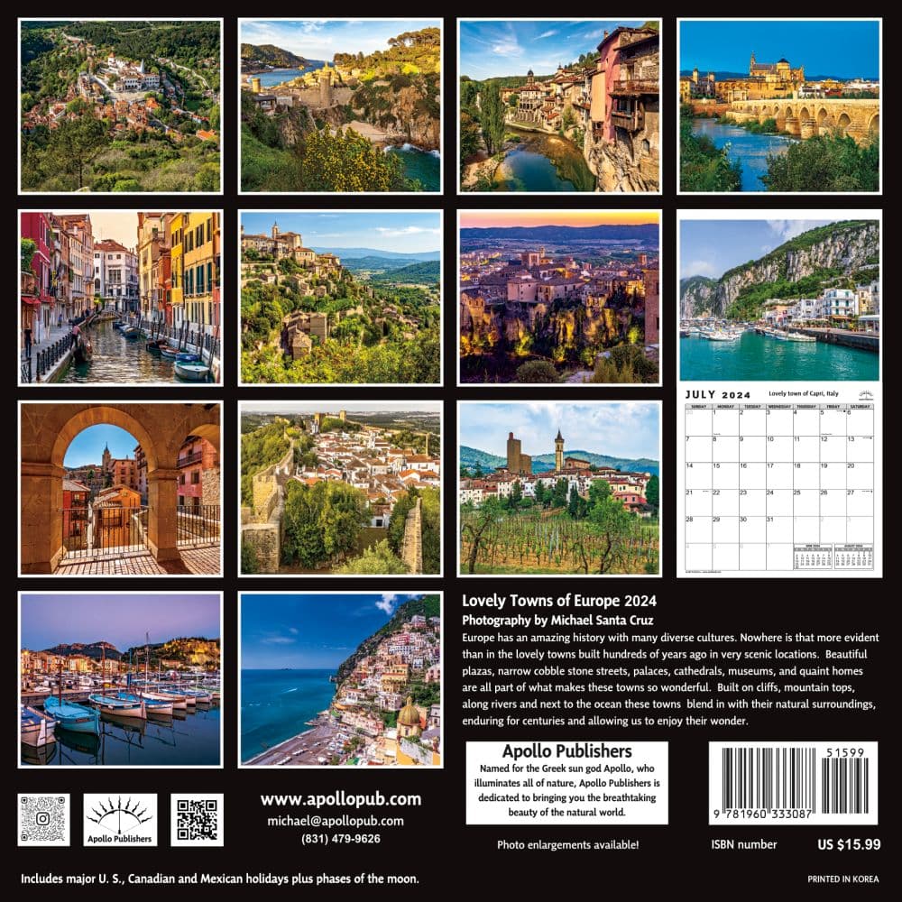 Lovely Towns of Europe 2024 Wall Calendar First Alternate Image width=&quot;1000&quot; height=&quot;1000&quot;