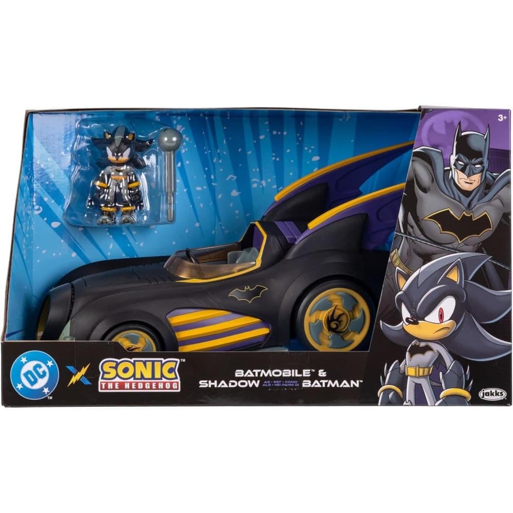 DC x Sonic the Hedgehog Shadow Batman with Batmobile Fourth Alternate Image