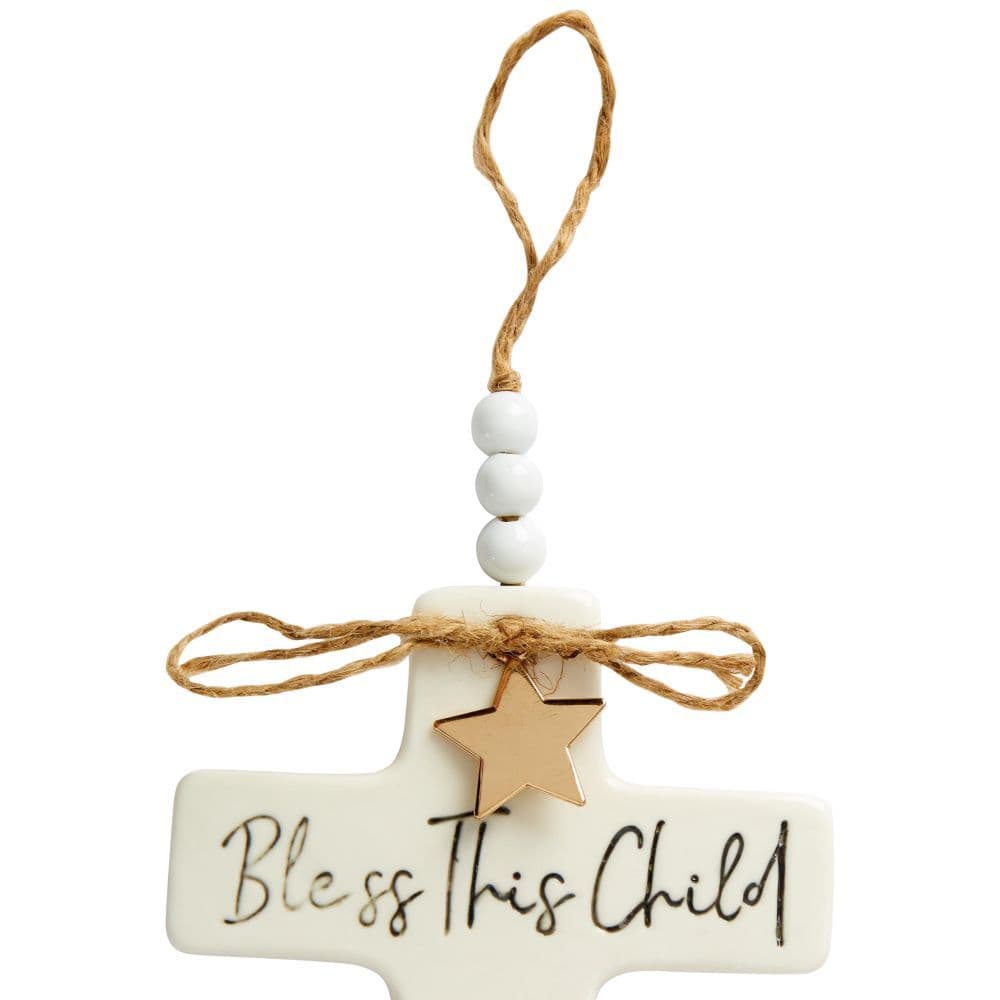 Little Blessings Ceramic Cross with Charm Alternate Image 3