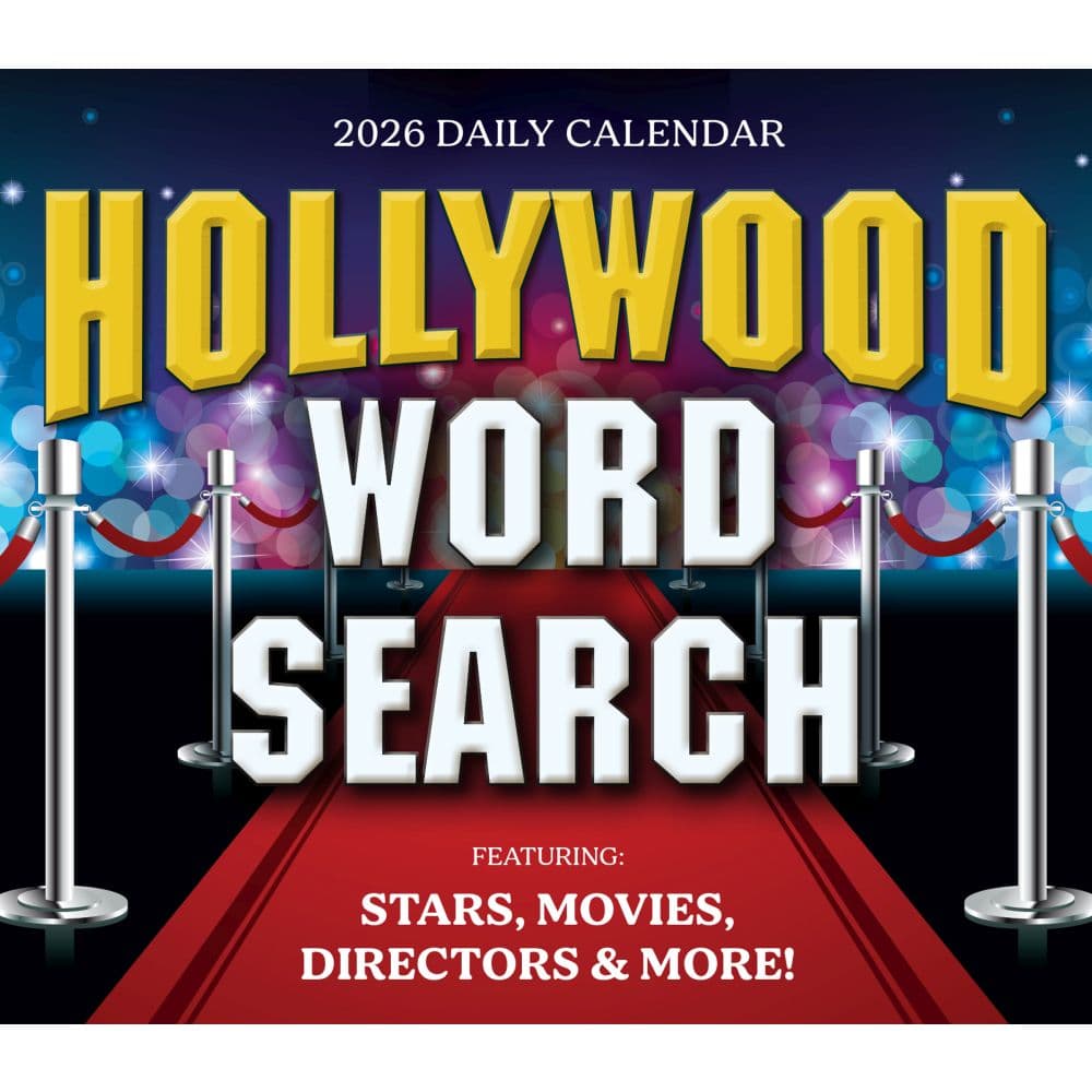 Hollywood Word Search 2026 Desk Calendar Fifth Alternate Image