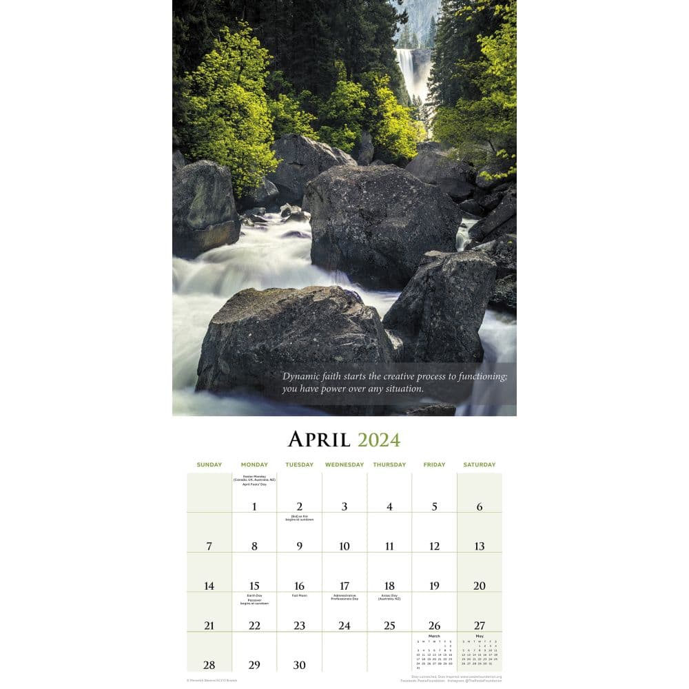 Power of Positive Thinking 2024 Wall Calendar