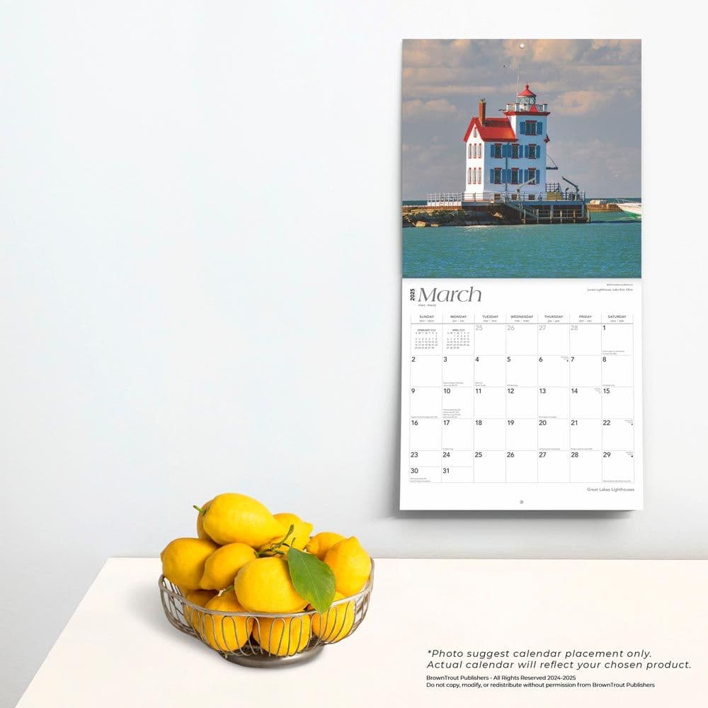 Lighthouses Great Lakes 2025 Wall Calendar Fourth Alternate Image width=&quot;1000&quot; height=&quot;1000&quot;