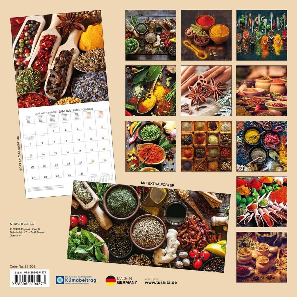 Food &amp; Spices 2025 Wall Calendar First Alternate Image width=&quot;1000&quot; height=&quot;1000&quot;